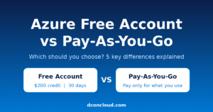 Azure free account vs pay-as-you-go comparison