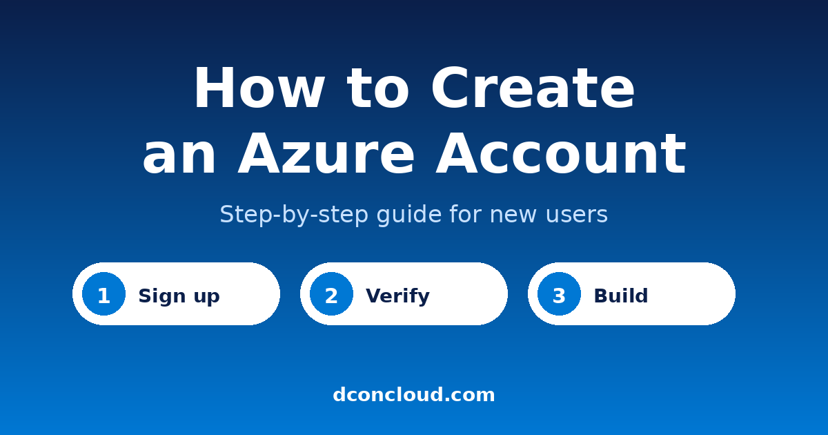 How to create an Azure account step by step
